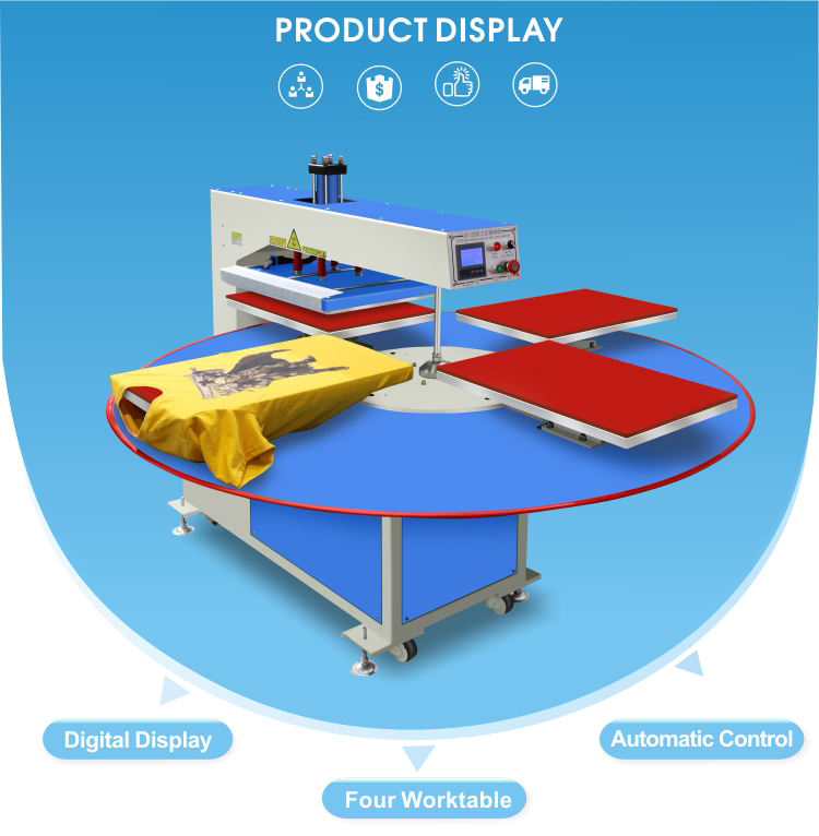 Heavy Duty 4 Station Sublimation Hydraulic Heat Press Machine Print On Fabric